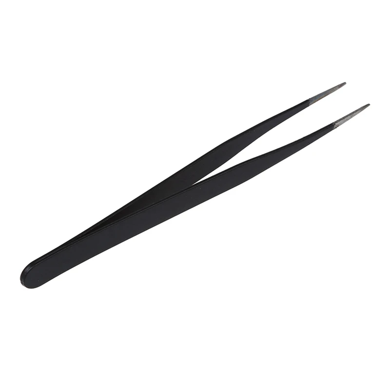 1x Black Metal Straight Sharp Tip Tweezer & 7Pcs Black Plastic Antistatic Flat Bottomed Top End Tweezers Hand Tools Set
1x Black Metal Straight Sharp Tip Tweezer & 7Pcs Black Plastic Antistatic Flat Bottomed Top End Tweezers Hand Tools Set