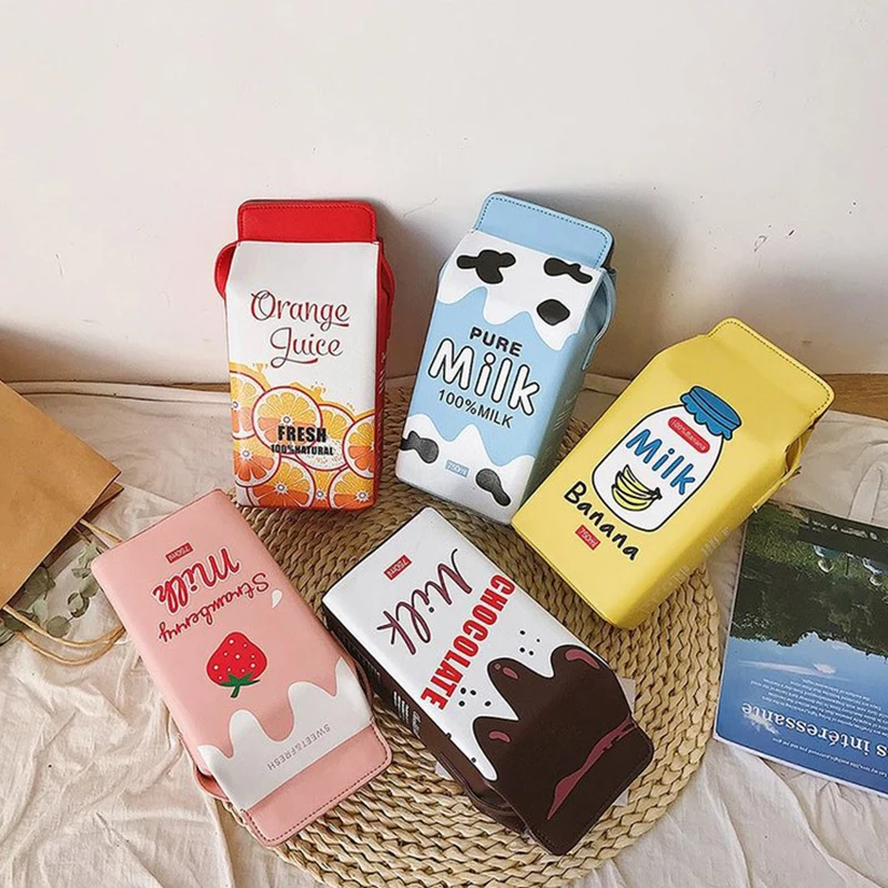 1PC Cute Drink Box Bag Women Shoulder Bags Lovely Milk Cartoon Printing Crossbody Bag Lady Small Coin Phone Purses Female
1PC Cute Drink Box Bag Women Shoulder Bags Lovely Milk Cartoon Printing Crossbody Bag Lady Small Coin Phone Purses Female