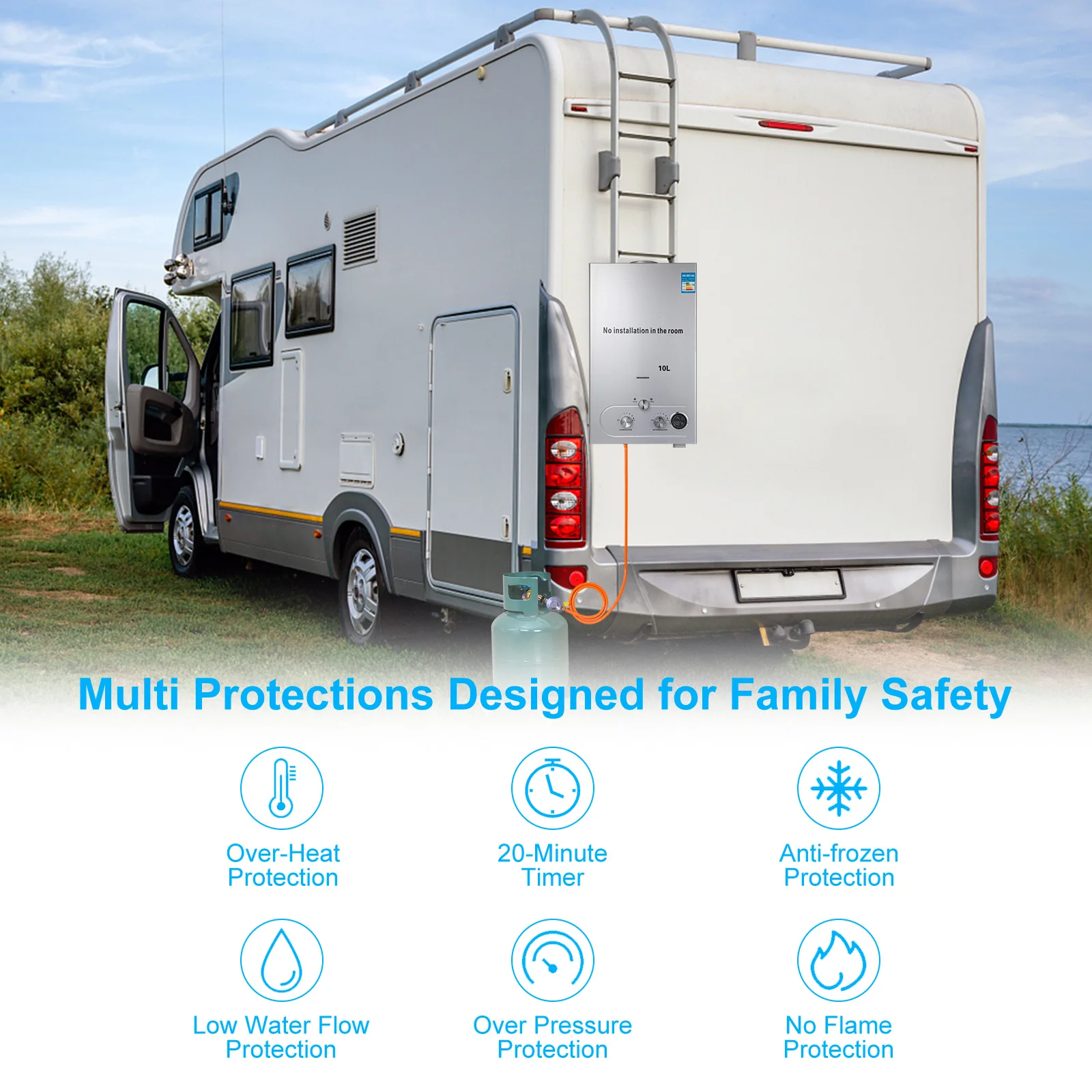 Пропановый сжиженный проточный водонагреватель, газовый 6 л/10 л, нержавеющая сталь, пропан по запросу, газ для дома, домов на колесах, автофур...
Пропановый сжиженный проточный водонагреватель, газовый 6 л/10 л, нержавеющая сталь, пропан по запросу, газ для дома, домов на колесах, автофур...