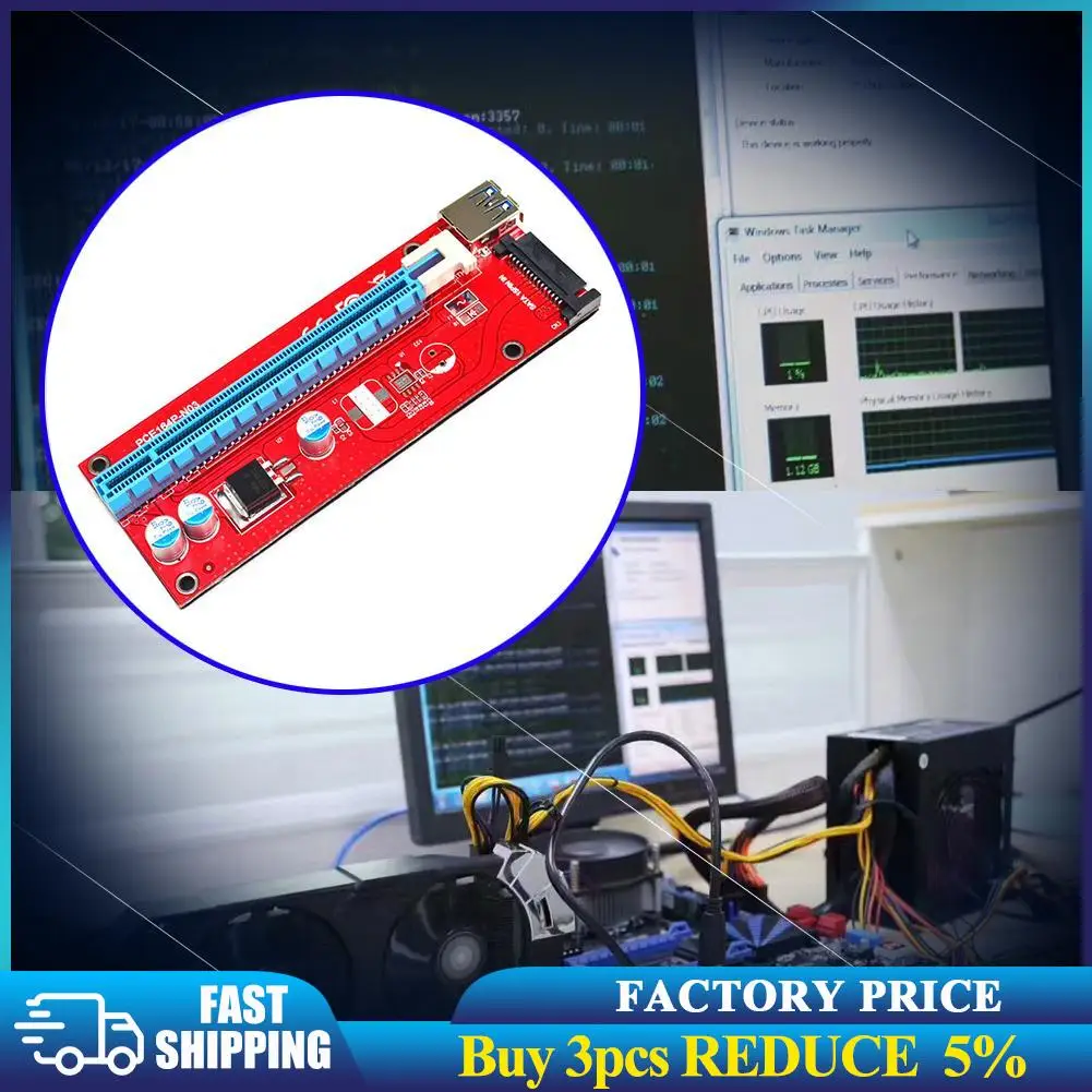 USB 3.0 164P PCI-E Express 1x to 16x Extender Riser Card 6Pin SATA Mining For Bitcoin Litecoin For BTC Mining
USB 3.0 164P PCI-E Express 1x to 16x Extender Riser Card 6Pin SATA Mining For Bitcoin Litecoin For BTC Mining