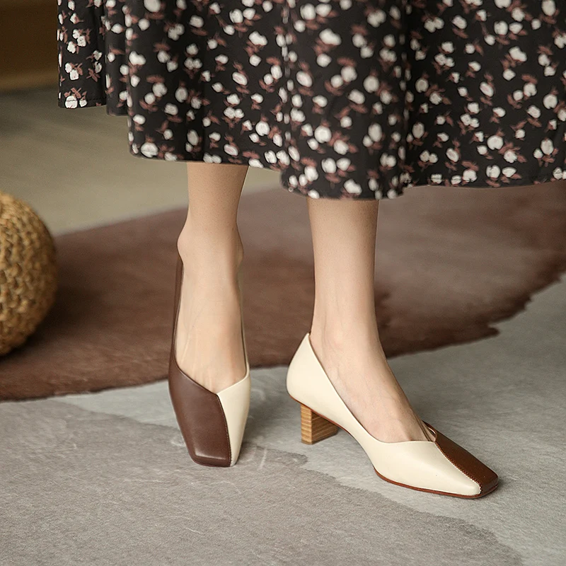 MoonMeek 2021 Genuine Leather High Heels Shoes Summer Shallow Simple Ladies Party Shoes Fashion Square Toe Women Pumps
MoonMeek 2021 Genuine Leather High Heels Shoes Summer Shallow Simple Ladies Party Shoes Fashion Square Toe Women Pumps