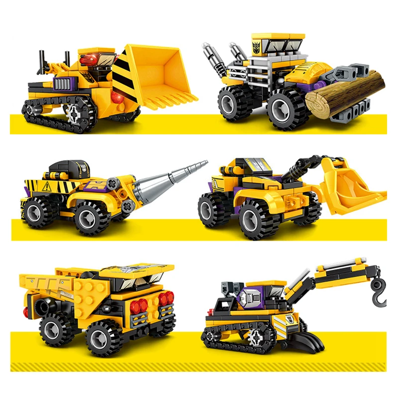 Transformation Robot Building Block City Vehicle Engineering Excavator Truck Racing Car Bricks Construction Toys For Children
Transformation Robot Building Block City Vehicle Engineering Excavator Truck Racing Car Bricks Construction Toys For Children