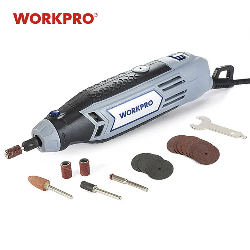 WORKPRO 130 Вт Мини дрель вращающийся инструмент с аксессуарами для шлифовального