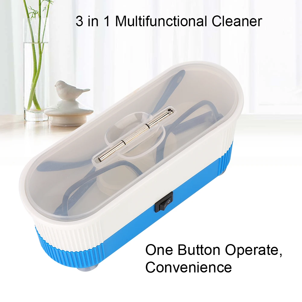 Mini Ultrasonic Cleaner 3 In 1 Ultrasound Bath Washer Jewelry Glasses Watch Cleaning Machine Contact Lens Sonic Cleaner
Mini Ultrasonic Cleaner 3 In 1 Ultrasound Bath Washer Jewelry Glasses Watch Cleaning Machine Contact Lens Sonic Cleaner