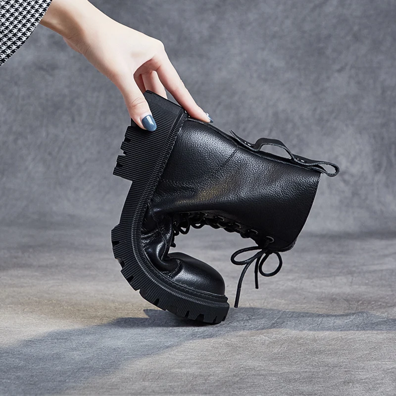Platform Genuine Leather Short Boots Women's Winter Ankle Retro Style 2021 New Autumn Winter Motorcycle Boots Woman Casual Shoes
Platform Genuine Leather Short Boots Women's Winter Ankle Retro Style 2021 New Autumn Winter Motorcycle Boots Woman Casual Shoes