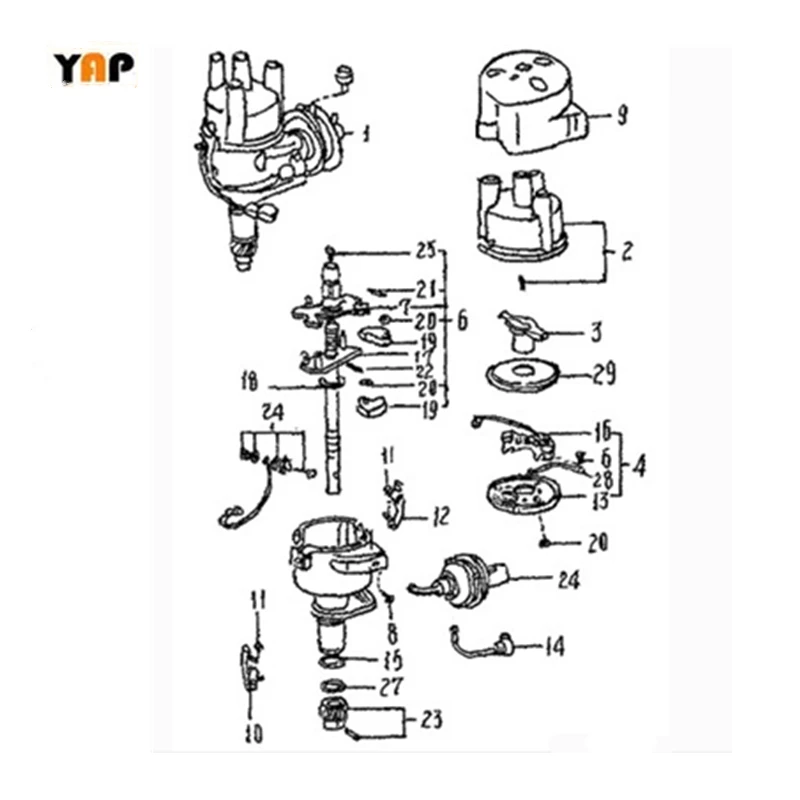 Новый дистрибьютор для FITFord кантри Сквайр LTD 5.8L 6.6L 7.0L V8 C8VF-12127A C8VF12127A 1968-1974 |