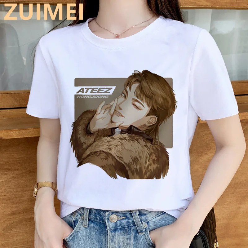 Kpop ATEEZ Male Group Summer Top Women's T-shirt Casual ladies basic O-collar Short Sleeved White Women's T shirt Girl,Drop Ship
Kpop ATEEZ Male Group Summer Top Women's T-shirt Casual ladies basic O-collar Short Sleeved White Women's T shirt Girl,Drop Ship