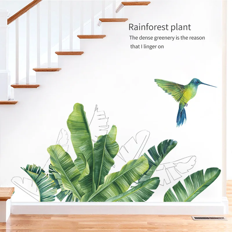 Tropical Plants Bird Wall Stickers Bedroom Living Room Decorations Mural for Home Decor Wallpaper Art Decals Removable Stickers
Tropical Plants Bird Wall Stickers Bedroom Living Room Decorations Mural for Home Decor Wallpaper Art Decals Removable Stickers