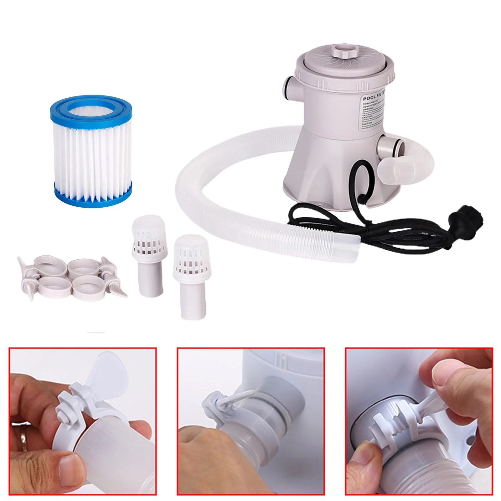 Outdoor Summer Above Ground Swimming Pool Filter Pump Water Cleaner Kit UK
Outdoor Summer Above Ground Swimming Pool Filter Pump Water Cleaner Kit UK