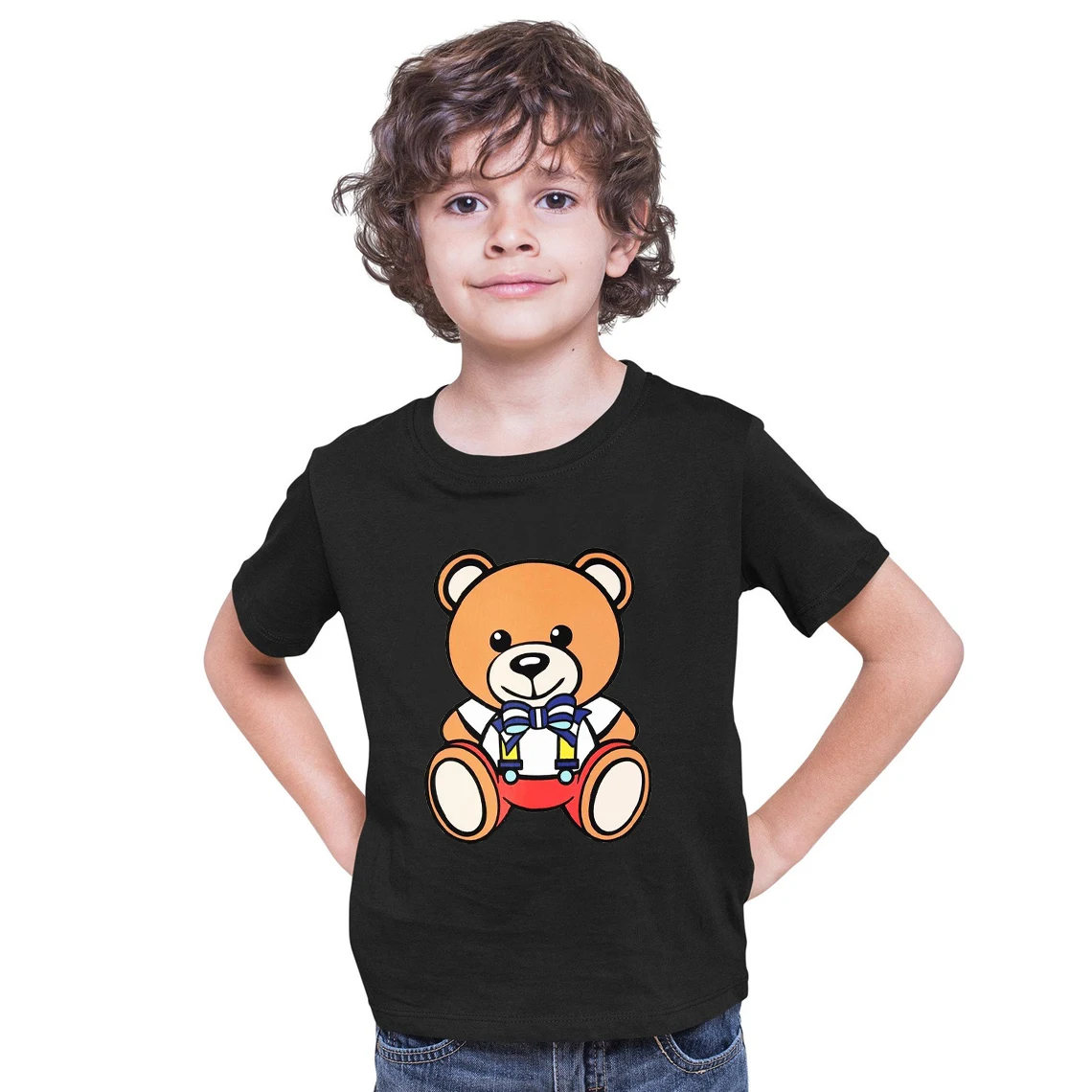 Children's Bear Series Tee Cute Teddy Bear Printed 100% Cotton Casual Short-sleeved T-shirt Boys and Girls Fun Shirt
Children's Bear Series Tee Cute Teddy Bear Printed 100% Cotton Casual Short-sleeved T-shirt Boys and Girls Fun Shirt