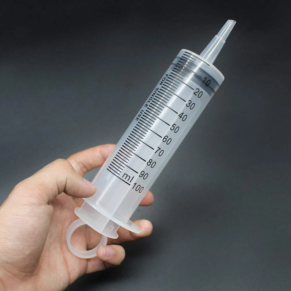 100ml Reusable Plastic Syringe Liquid Nutrient Measuring Tools for Animal Food Feeding Hydroponics Industrial Experiments Lab
100ml Reusable Plastic Syringe Liquid Nutrient Measuring Tools for Animal Food Feeding Hydroponics Industrial Experiments Lab