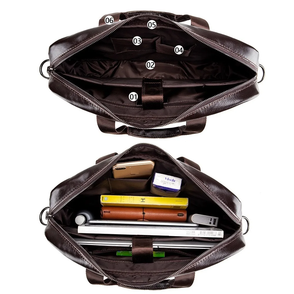 Waterproof Business Genuine leather Laptop bag 14 15.4 inch travel Men First layer cowhide leather shoulder Man Laptop bag 2020
Waterproof Business Genuine leather Laptop bag 14 15.4 inch travel Men First layer cowhide leather shoulder Man Laptop bag 2020