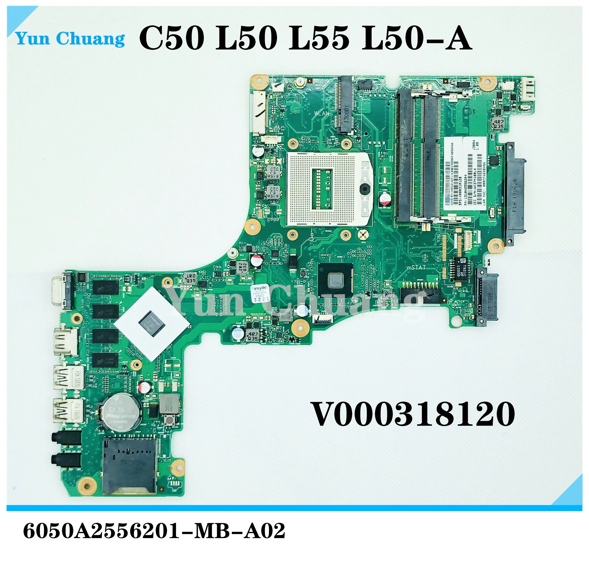 Для Toshiba C50 L50 L55 L50-A материнская плата V000318120 SR10SG-6050A2556201-MB-A02 (для NVIDIA Видеокарта