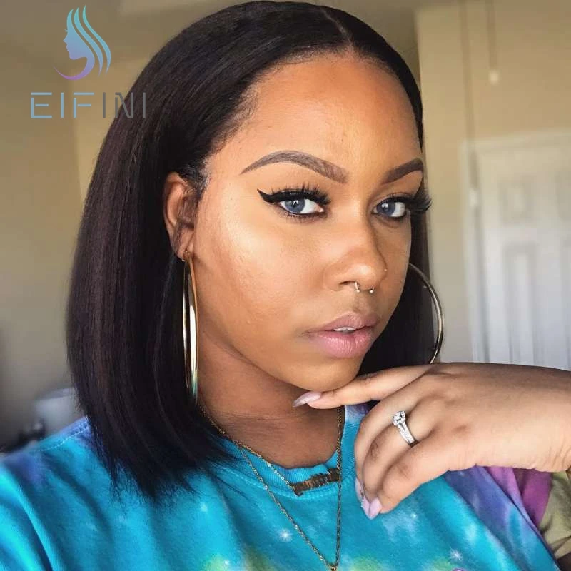 Kinky Straight Short Bob Lace Front Human Hair Wigs For Black Women Pre plucked 13x6 Remy Brazilian Yaki Straight Front Lace Wig
Kinky Straight Short Bob Lace Front Human Hair Wigs For Black Women Pre plucked 13x6 Remy Brazilian Yaki Straight Front Lace Wig