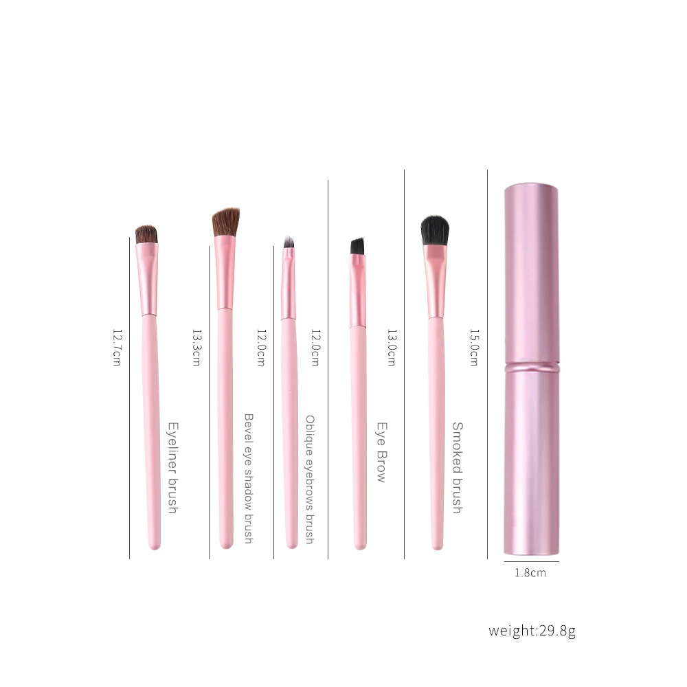 Oubldior 5pcs Eye Makeup Brushes Tool For Eyeshadow Eyebrow Eyeliner Lip Brush Horse Hair Portable Travel Makeup Brush Set Tools
Oubldior 5pcs Eye Makeup Brushes Tool For Eyeshadow Eyebrow Eyeliner Lip Brush Horse Hair Portable Travel Makeup Brush Set Tools