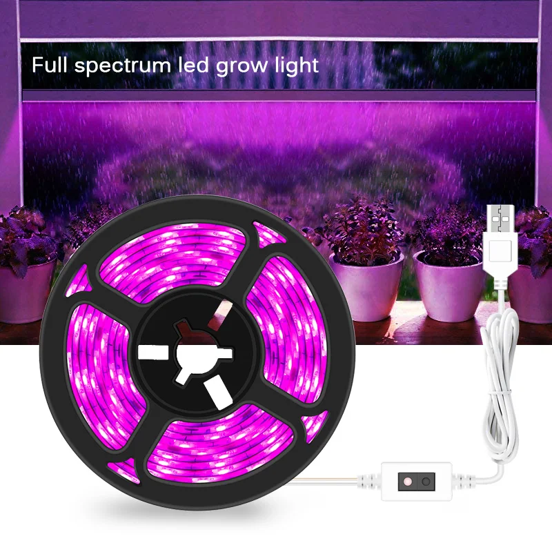 0.5m 1m 2m 3m Full Spectrum Phyto Tape 2835 LED Grow Light USB DC5V SMD Grow Light Strip For Plants Flowers Seeds Greenhouses
0.5m 1m 2m 3m Full Spectrum Phyto Tape 2835 LED Grow Light USB DC5V SMD Grow Light Strip For Plants Flowers Seeds Greenhouses
