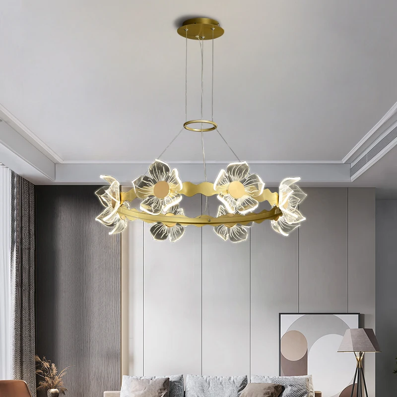 Nordic living room circle led pendant lights luxury post-modern model room restaurant bar counter bedroom acryilc chandelier
Nordic living room circle led pendant lights luxury post-modern model room restaurant bar counter bedroom acryilc chandelier