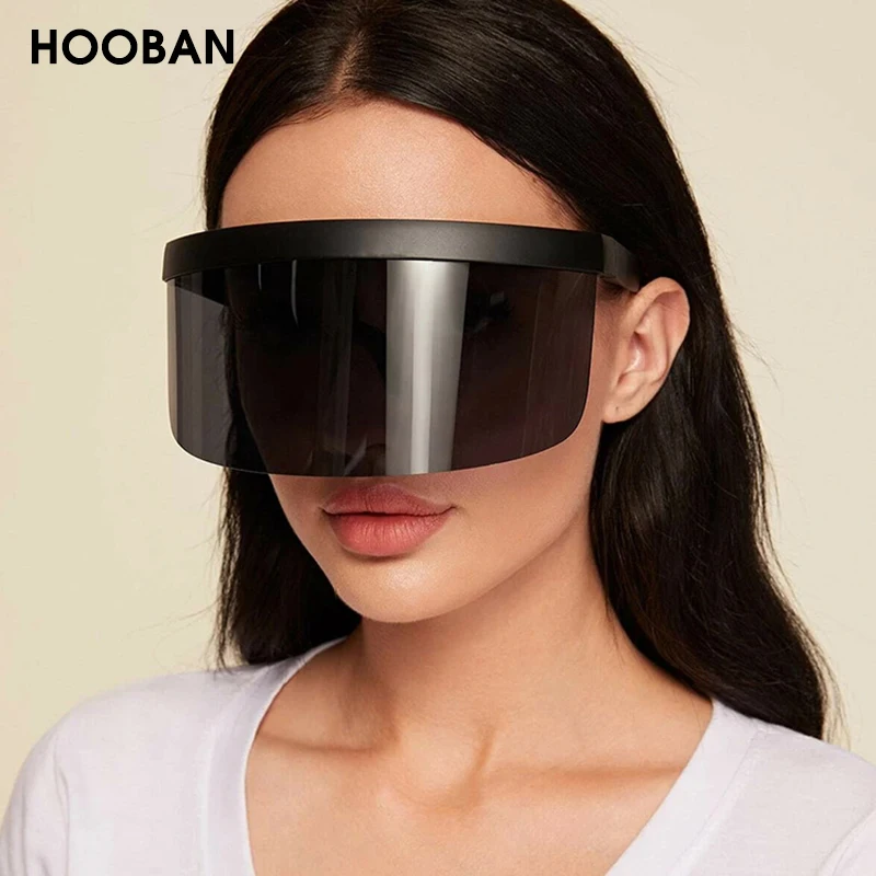 HOOBAN модные цельные Защитные солнцезащитные очки для женщин и мужчин винтажный