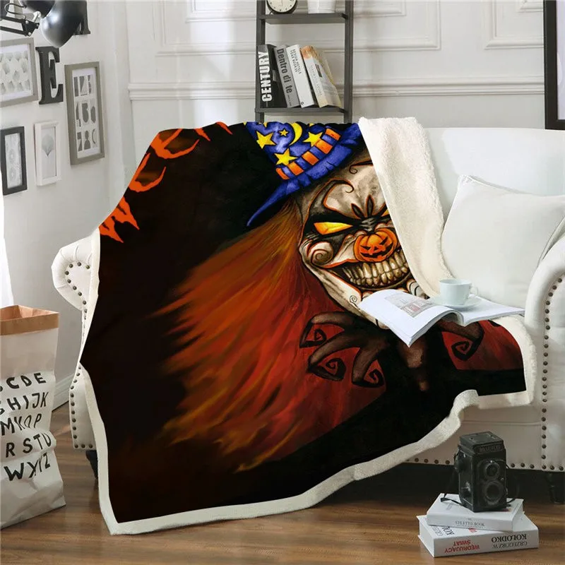 Halloween Sherpa Blanket Fashion Throw Blanket Clown Anime Adult Brand Kid Gift Travel Bedding Office Quilt Newest Drop Ship
Halloween Sherpa Blanket Fashion Throw Blanket Clown Anime Adult Brand Kid Gift Travel Bedding Office Quilt Newest Drop Ship