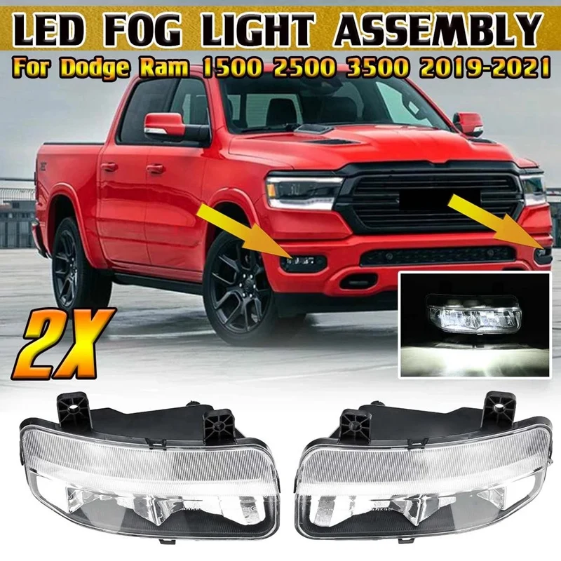 2Pcs 12V LED Car Fog Lamp Lights for Dodge Ram 1500 2500 3500 DT 2019-2021 Front Bumper Headlights Signal Lamp Assembly
2Pcs 12V LED Car Fog Lamp Lights for Dodge Ram 1500 2500 3500 DT 2019-2021 Front Bumper Headlights Signal Lamp Assembly