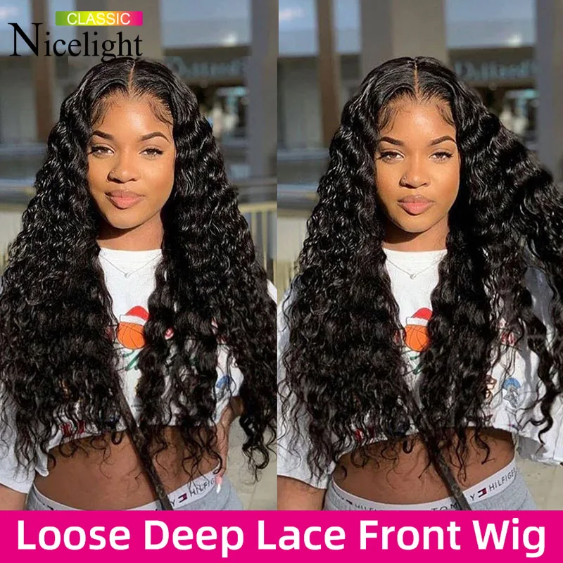 Nicelight Lace Front Wigs Loose Deep Wave Human Hair Wig Brazilian Remy Pre-plucked Hairline Glueless Lace Closure Wig For Women
Nicelight Lace Front Wigs Loose Deep Wave Human Hair Wig Brazilian Remy Pre-plucked Hairline Glueless Lace Closure Wig For Women