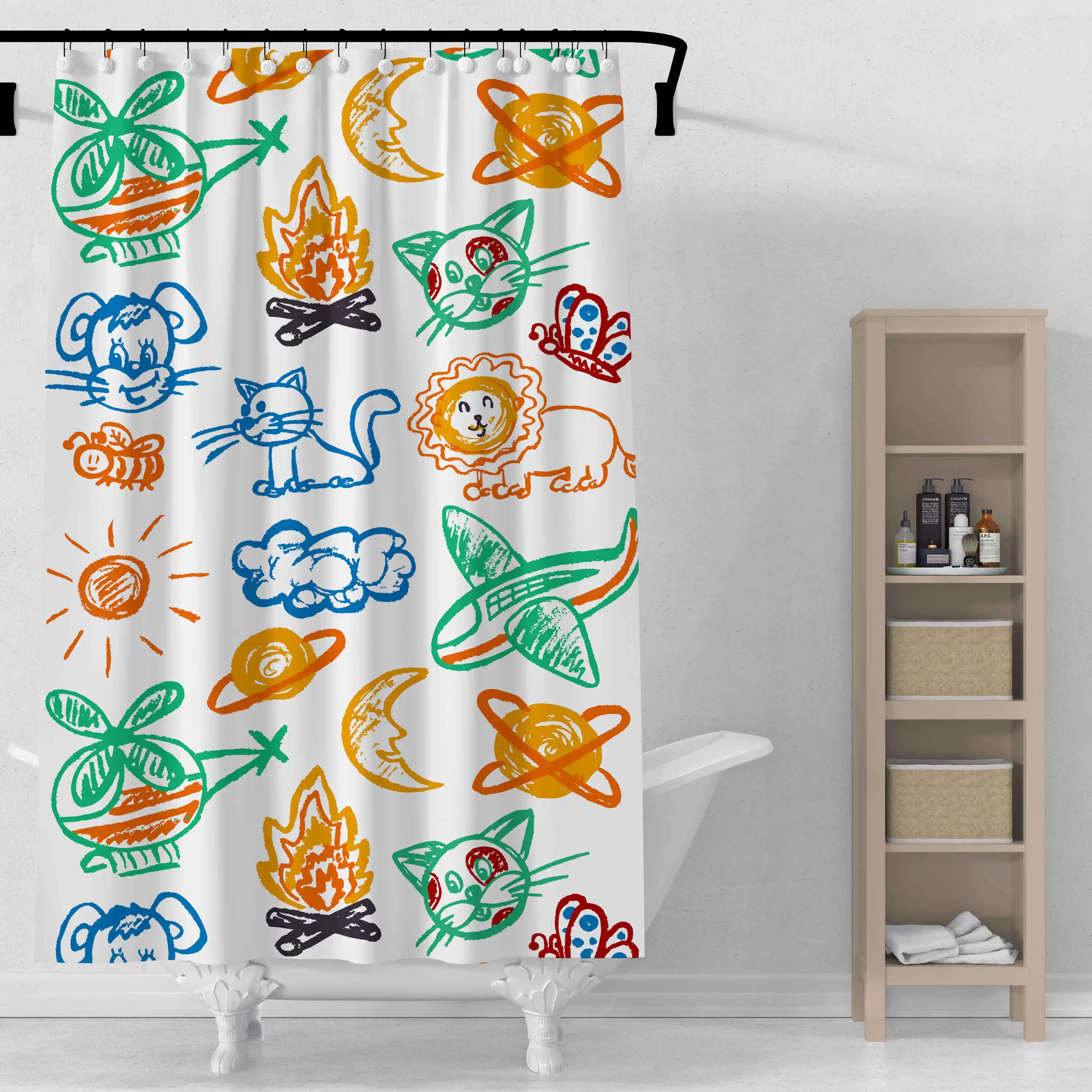 Lovely Cartoon Shower Curtain Waterproof Bath Curtains Bathroom For Bathtub Bathing Wide 12pcs Hooks
Lovely Cartoon Shower Curtain Waterproof Bath Curtains Bathroom For Bathtub Bathing Wide 12pcs Hooks