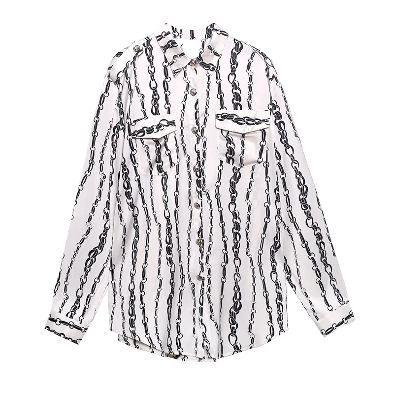 2021 Women Fashion Shirt Lady Long Sleeve Blouse Lapel Collar Designer Print Casual Shirts Vintage Black Tops Plus Size XC567
2021 Women Fashion Shirt Lady Long Sleeve Blouse Lapel Collar Designer Print Casual Shirts Vintage Black Tops Plus Size XC567