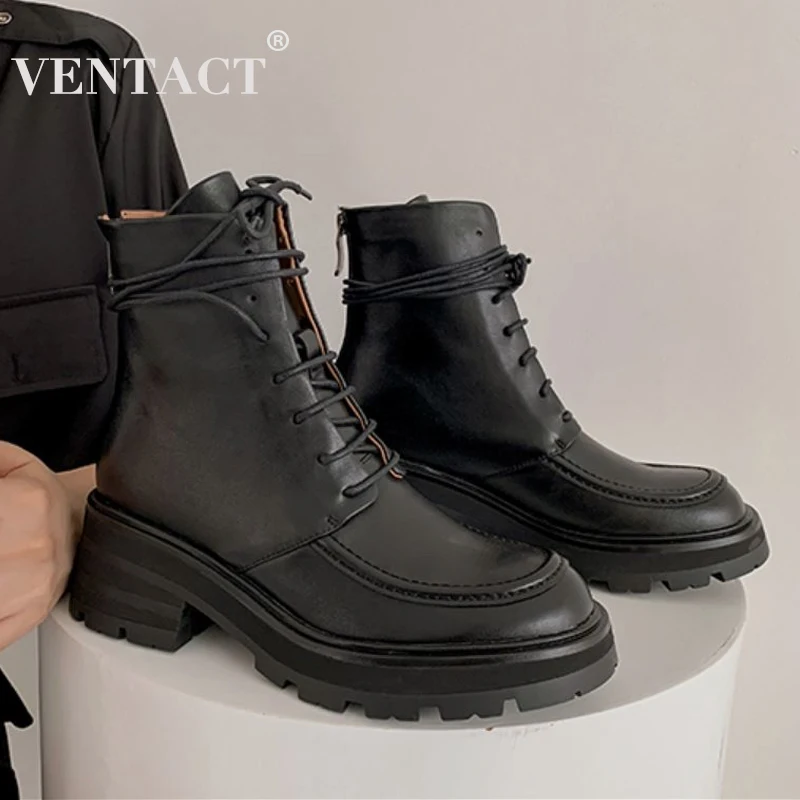 VENTACT Real Leather Ankle Boots For Women Thick Heels Fashion Winter Autumn Short Boot Ladies Female Footwear Size 34-39
VENTACT Real Leather Ankle Boots For Women Thick Heels Fashion Winter Autumn Short Boot Ladies Female Footwear Size 34-39