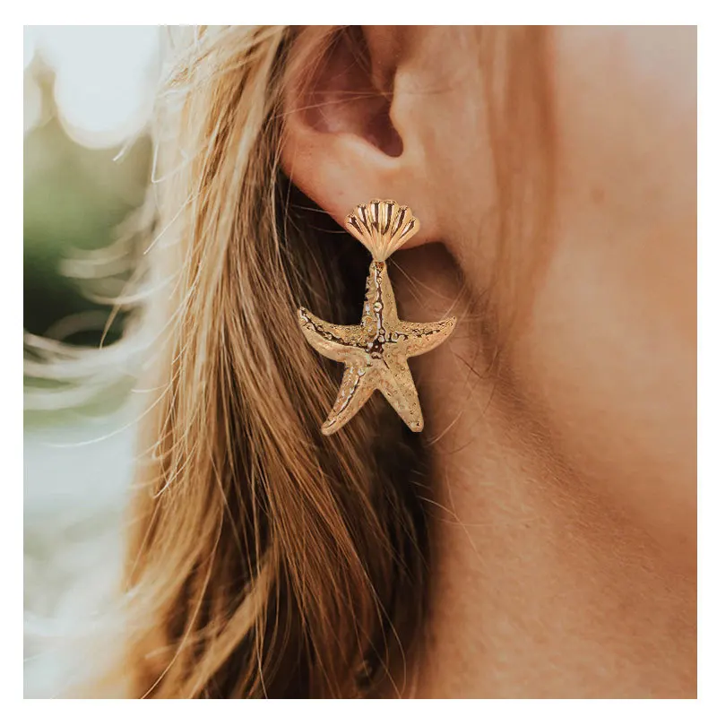 Classic Boho Gold Beach Shell Starfish Conch Pearl Drop Dangle Earrings for Women Beach Piercing Earring Star Gift Girls Jewelry
Classic Boho Gold Beach Shell Starfish Conch Pearl Drop Dangle Earrings for Women Beach Piercing Earring Star Gift Girls Jewelry