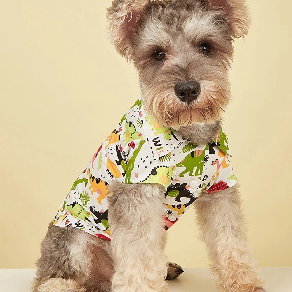 Pet Dog Shirt Hawaiian Summer Dinosaur Print Clothing for Dog Small Medium Puppy Beach Fashion Dog Supplies Bulldog Corgi Item
Pet Dog Shirt Hawaiian Summer Dinosaur Print Clothing for Dog Small Medium Puppy Beach Fashion Dog Supplies Bulldog Corgi Item