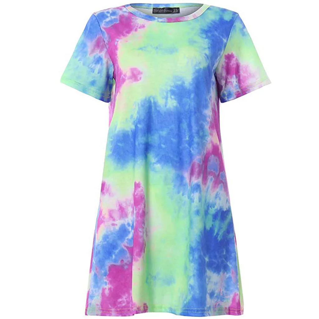 Women's Sexy Tie-dye Printed Summer Casual T-Shirt Dresses Short Sleeve Swing Dress S-3XL Plus Size vestidos robes
Women's Sexy Tie-dye Printed Summer Casual T-Shirt Dresses Short Sleeve Swing Dress S-3XL Plus Size vestidos robes