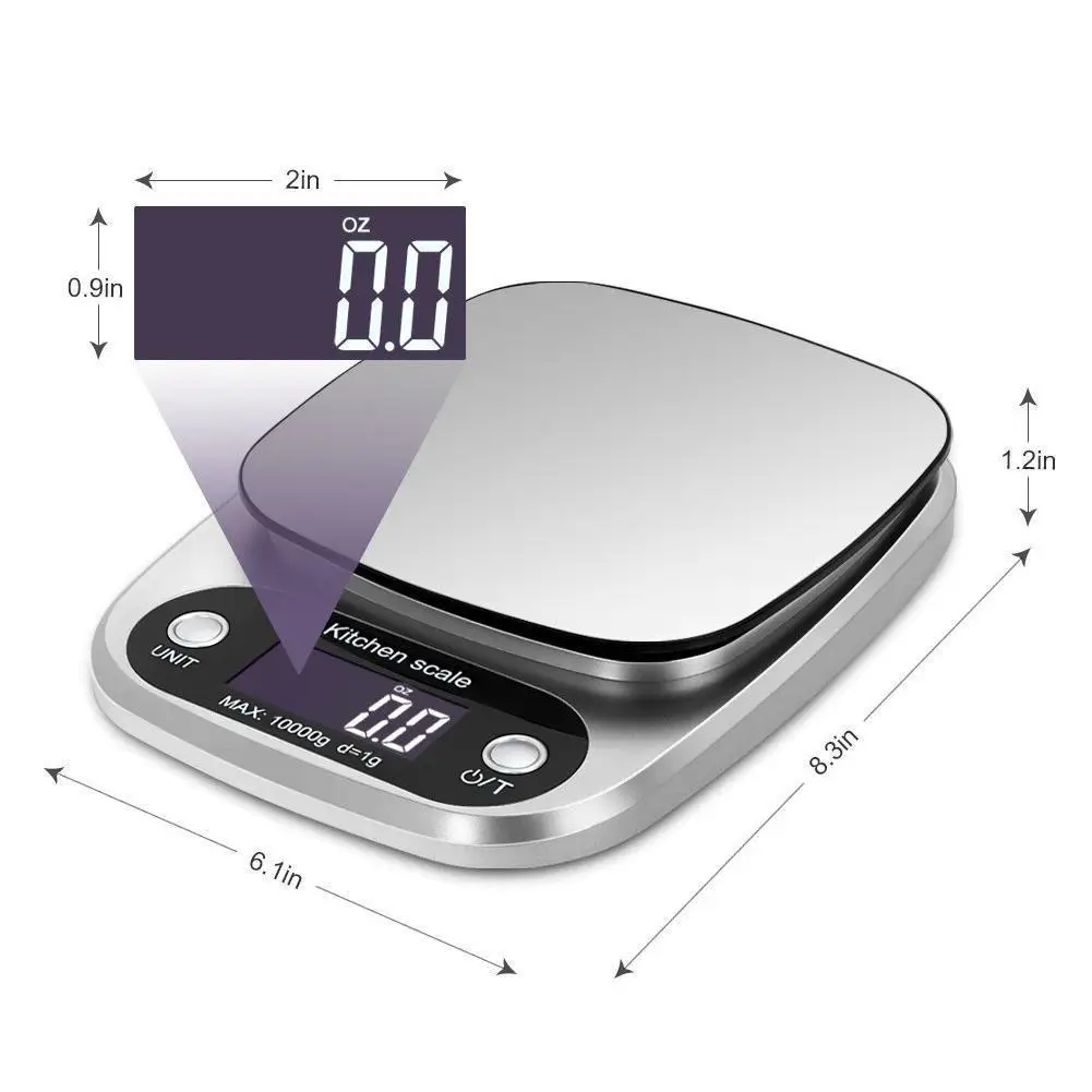 Mini Multi-function Electronic Scale Portable Kitchen Crystal Steel Food Liquid Backlit LCD Scale Scale Display E5X5
Mini Multi-function Electronic Scale Portable Kitchen Crystal Steel Food Liquid Backlit LCD Scale Scale Display E5X5