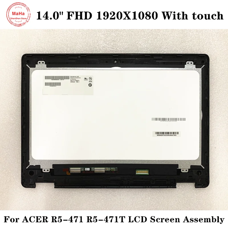 Оригинальный 14 0 "для Acer Aspire R14 R5 471 471T ЖК дисплей сенсорный экран в сборе