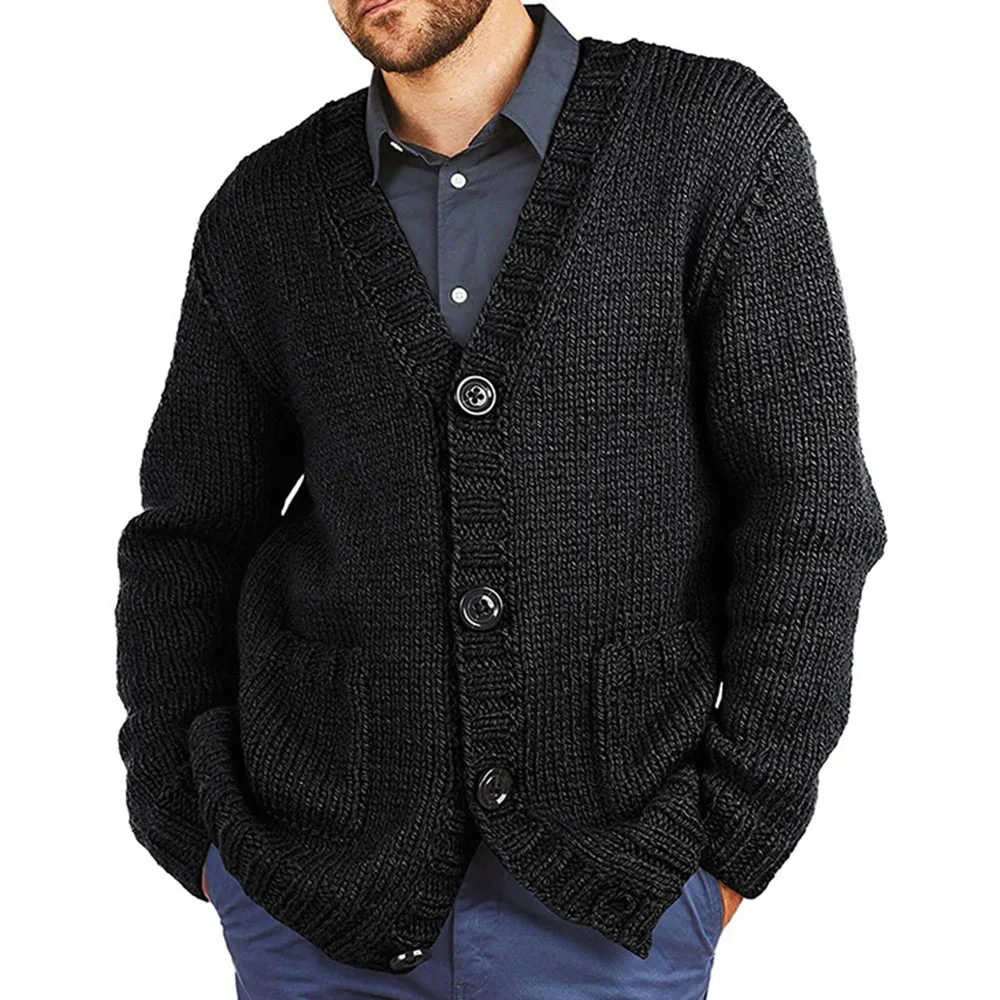 2021 Autumn Winter New Sweater Cardigan Men Solid Color V-neck Long Sleeve Knitted Coat Pocket Fashion Loose Casual
2021 Autumn Winter New Sweater Cardigan Men Solid Color V-neck Long Sleeve Knitted Coat Pocket Fashion Loose Casual