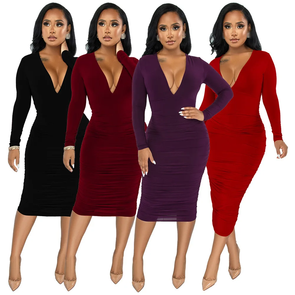 dresses for women 2021 long sleeve dress bodycon dress winter clothes for women v-neck birthday dresses sexy wholesale
dresses for women 2021 long sleeve dress bodycon dress winter clothes for women v-neck birthday dresses sexy wholesale
