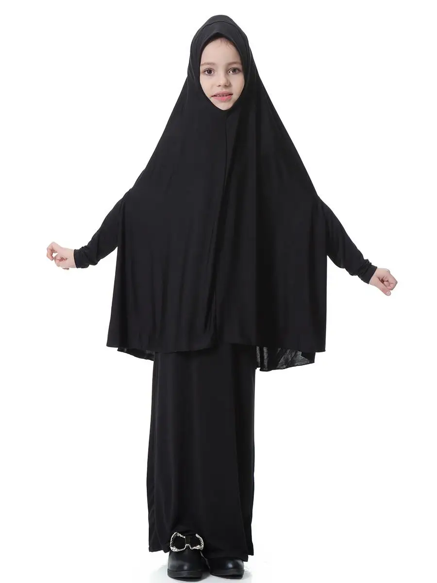 Muslim Girls Dress Kids 2 Pieces Set Abaya Long Hijab Scarf Maxi Skirts Islamic Clothing Arab Prayer garment Jilbab Burqa Kaftan
Muslim Girls Dress Kids 2 Pieces Set Abaya Long Hijab Scarf Maxi Skirts Islamic Clothing Arab Prayer garment Jilbab Burqa Kaftan