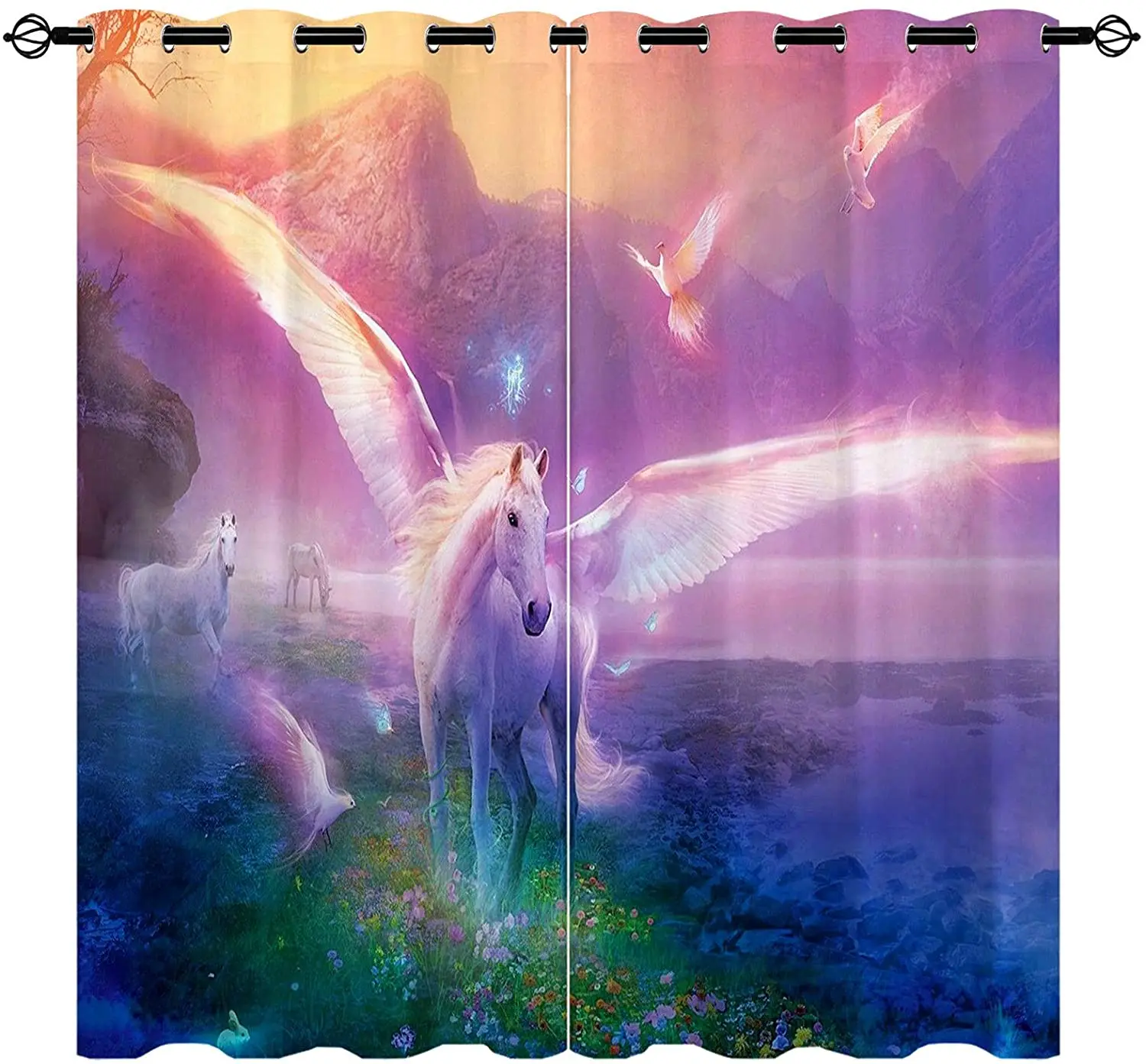 Girls Bedroom Shading Pegasus and Pigeons Design Elegant Room Curtains for Living Room Decoration Can Be Used As Short Curtains
Girls Bedroom Shading Pegasus and Pigeons Design Elegant Room Curtains for Living Room Decoration Can Be Used As Short Curtains