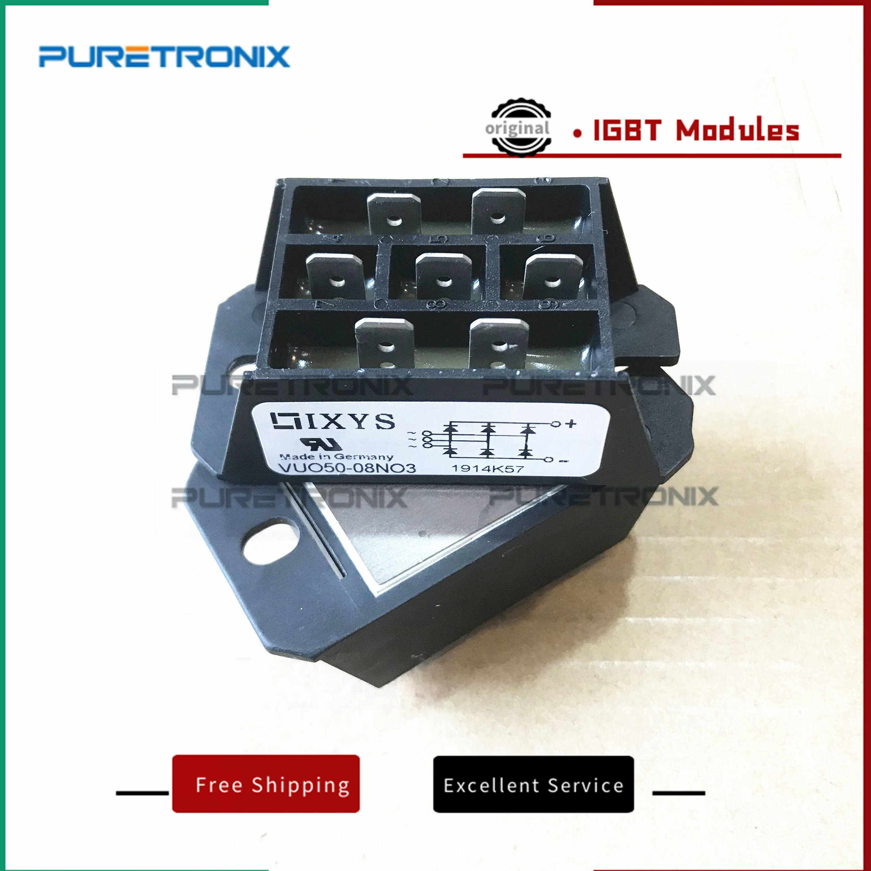 VUO50-08NO3 VUO50-12NO3 VUO50-14NO3 VUO50-16NO3 New Original Thyristor Power Module
VUO50-08NO3 VUO50-12NO3 VUO50-14NO3 VUO50-16NO3 New Original Thyristor Power Module