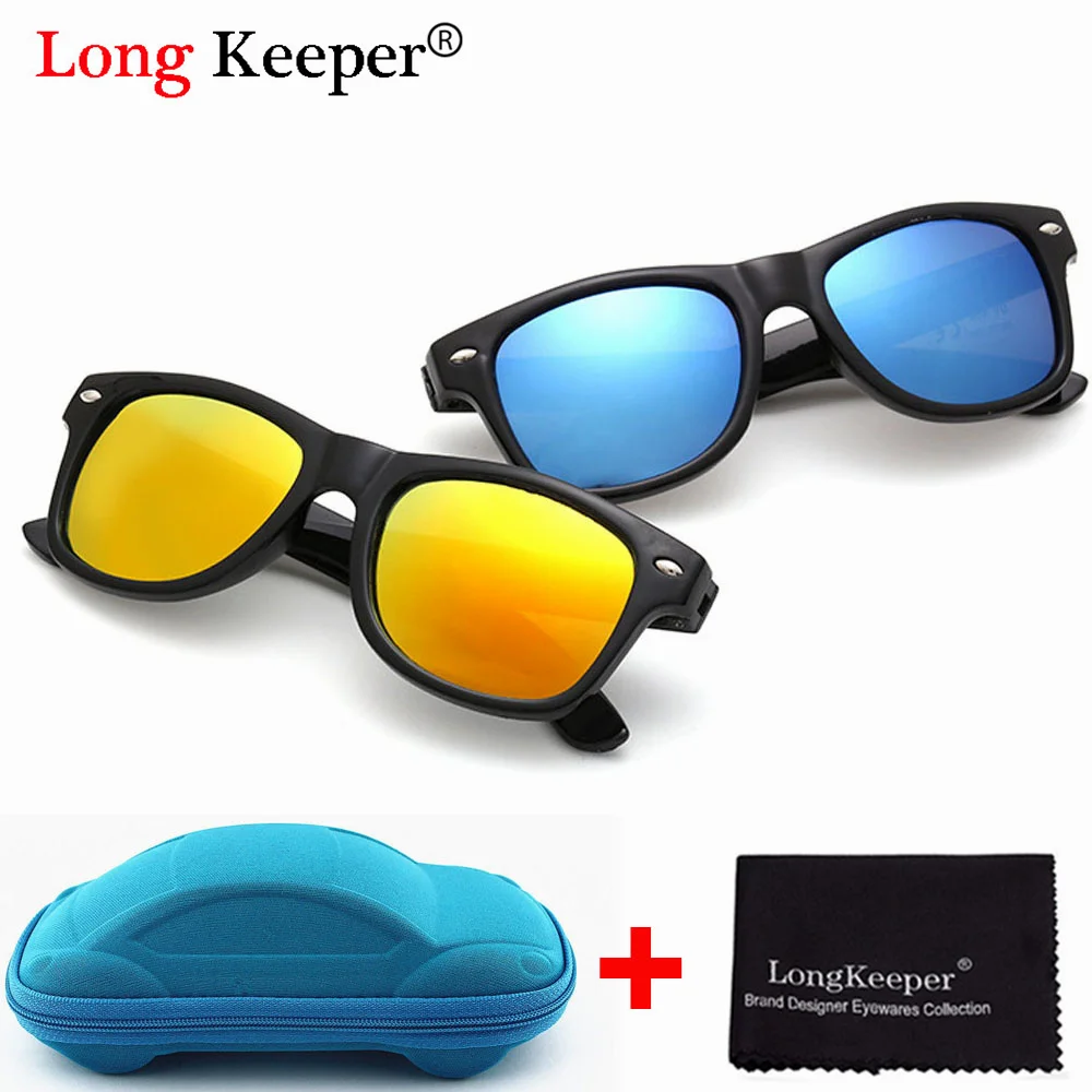 

Long Keeper Cool Sunglasses for Kids Sun Glasses for Children Boys Girls Sunglass UV 400 Protection with Case Children Gift