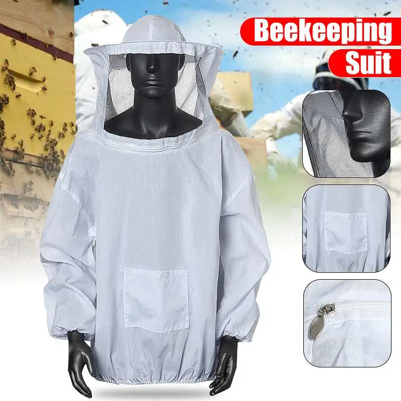 Beekeeping Protective Jacket Smock Suit Bee Keeping Sleeve Beekeeper Breathable Clothes Clothing Veil Dress With Hat Equip Suit
Beekeeping Protective Jacket Smock Suit Bee Keeping Sleeve Beekeeper Breathable Clothes Clothing Veil Dress With Hat Equip Suit