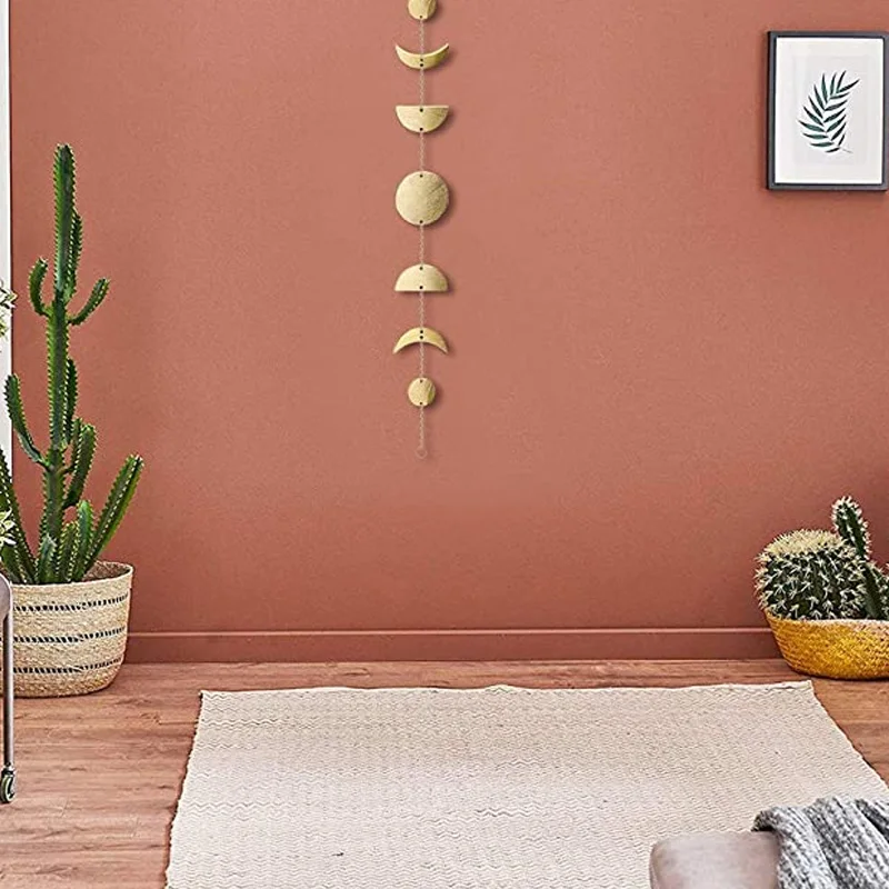 Moon Phase Garland Wall Decorations Boho Chic Art Wall Hanging Ornaments for Bedroom, Home, Living Room (Gold)
Moon Phase Garland Wall Decorations Boho Chic Art Wall Hanging Ornaments for Bedroom, Home, Living Room (Gold)