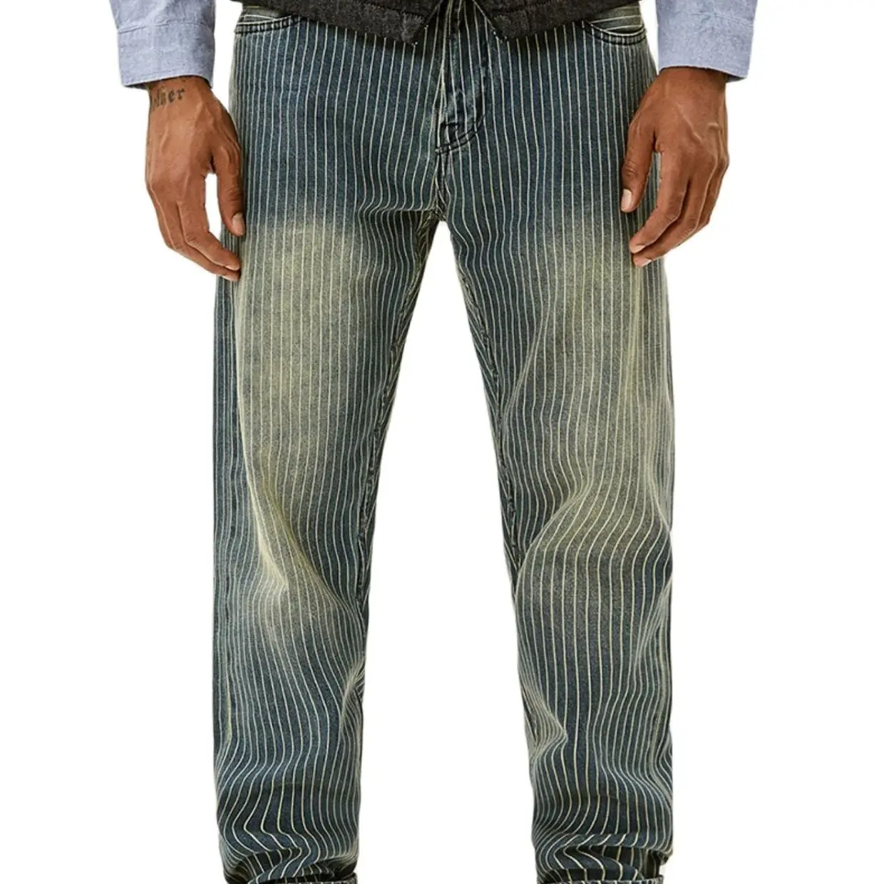 Men's Retro striped slim pants Casual fashion Motorcycle Pants
Men's Retro striped slim pants Casual fashion Motorcycle Pants