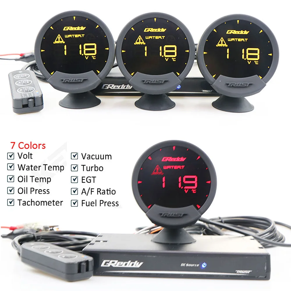Greddi obd2 измеритель 74 мм гоночный ЖК дисплей Масляный Пресс топливный выхлопной