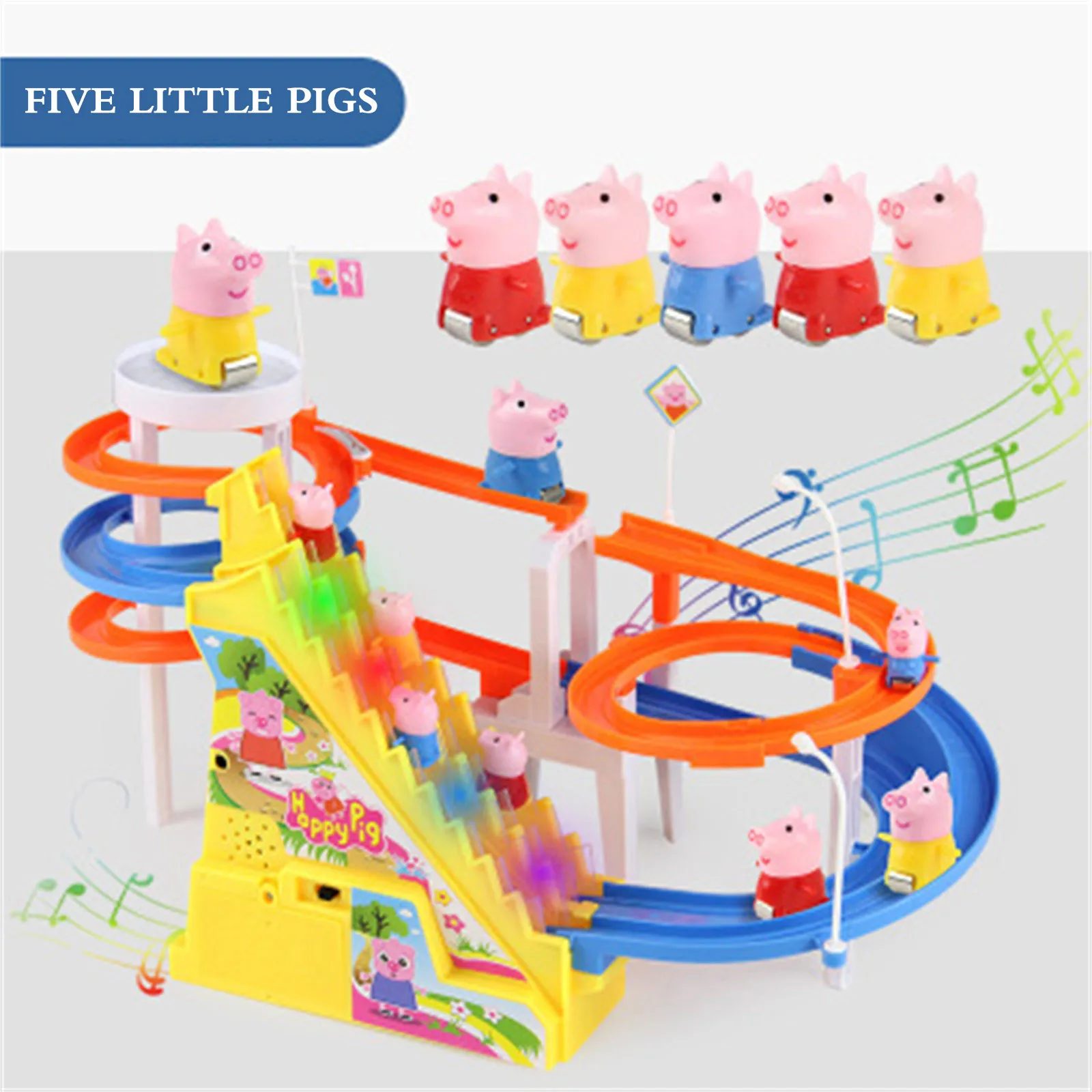 Children's Early Education Toys Little Pig Sliding Track Puzzle Electric Race Train Track Toy with Music Montessori Puzzle Toys
Children's Early Education Toys Little Pig Sliding Track Puzzle Electric Race Train Track Toy with Music Montessori Puzzle Toys