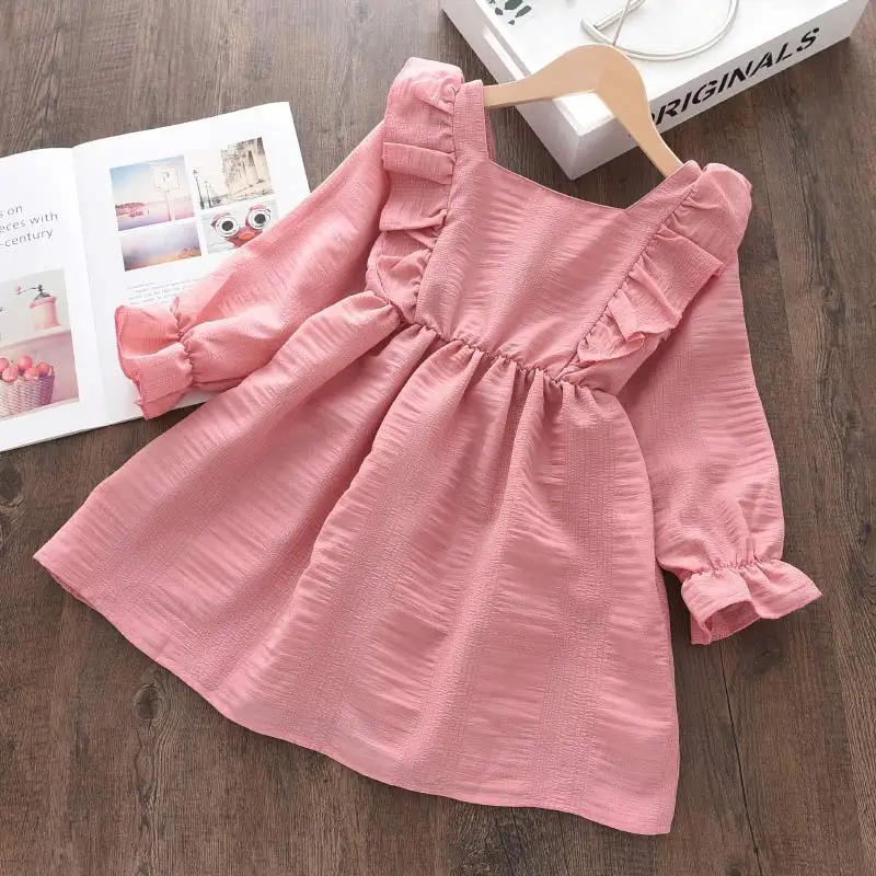 Baby Girls Solid Color Autumn Dresses Long Sleeve Casual Vestidos Princess Cute Ruffles Costume Korean Style Outfits Clothes
Baby Girls Solid Color Autumn Dresses Long Sleeve Casual Vestidos Princess Cute Ruffles Costume Korean Style Outfits Clothes