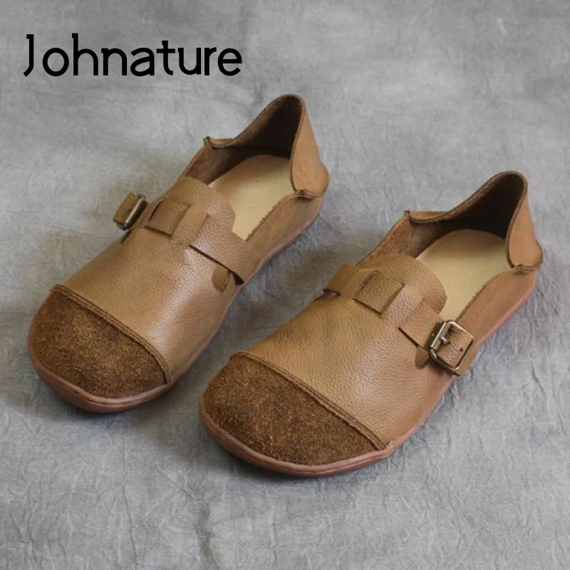 Johnature Flats Women Shoes Genuine Leather 2022 New Round Toe Shallow Casual Handmade Comfortable Concise Retro Ladies Shoes
Johnature Flats Women Shoes Genuine Leather 2022 New Round Toe Shallow Casual Handmade Comfortable Concise Retro Ladies Shoes