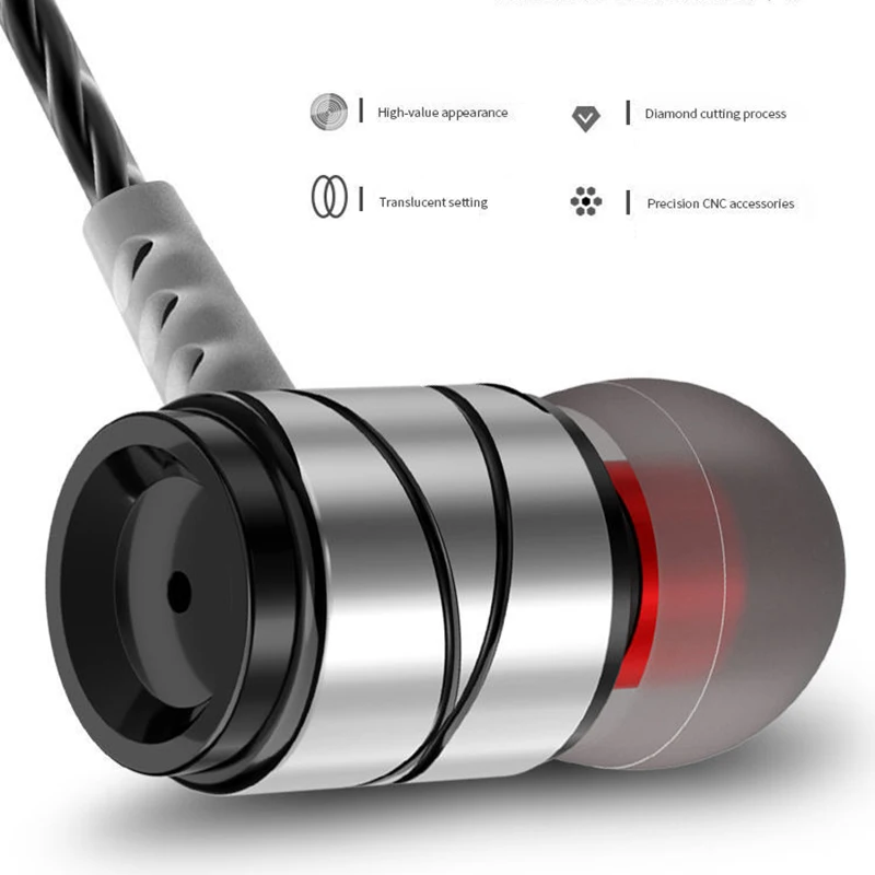 Wired Earphone Stereo In-Ear Headset with Microphone Earbuds 3.5mm for Smart Phone MP3 Laptop PC H-best
Wired Earphone Stereo In-Ear Headset with Microphone Earbuds 3.5mm for Smart Phone MP3 Laptop PC H-best