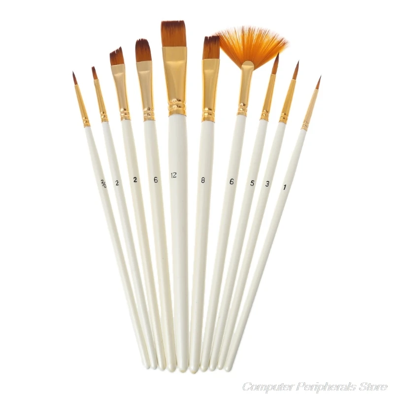 10pcs Nylon Hair Wooden Handle Watercolor Paint Brush Pen Set DIY Oil Acrylic Painting Brushes M03 21 Dropshipping
10pcs Nylon Hair Wooden Handle Watercolor Paint Brush Pen Set DIY Oil Acrylic Painting Brushes M03 21 Dropshipping
