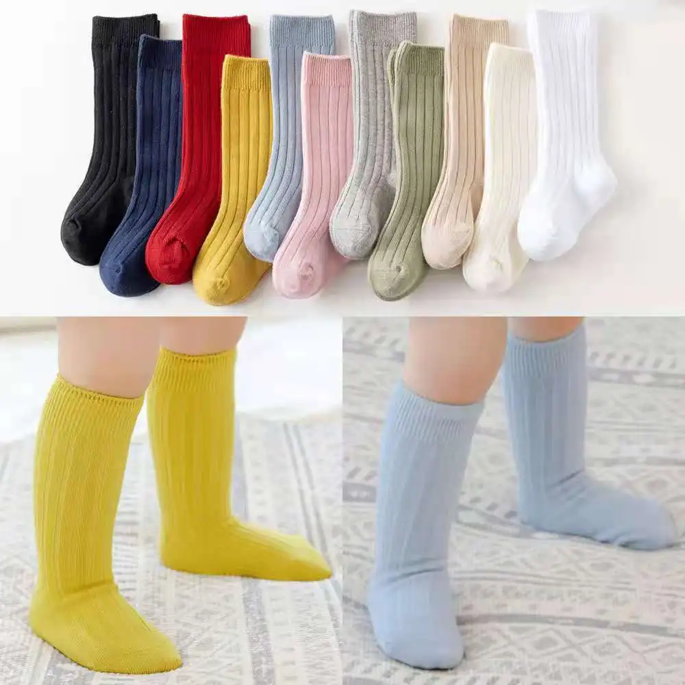 

Новинка 2021, стильные разноцветные модные детские носки из чистого хлопка, простой детский стиль для досуга (3 мес.-5 лет)