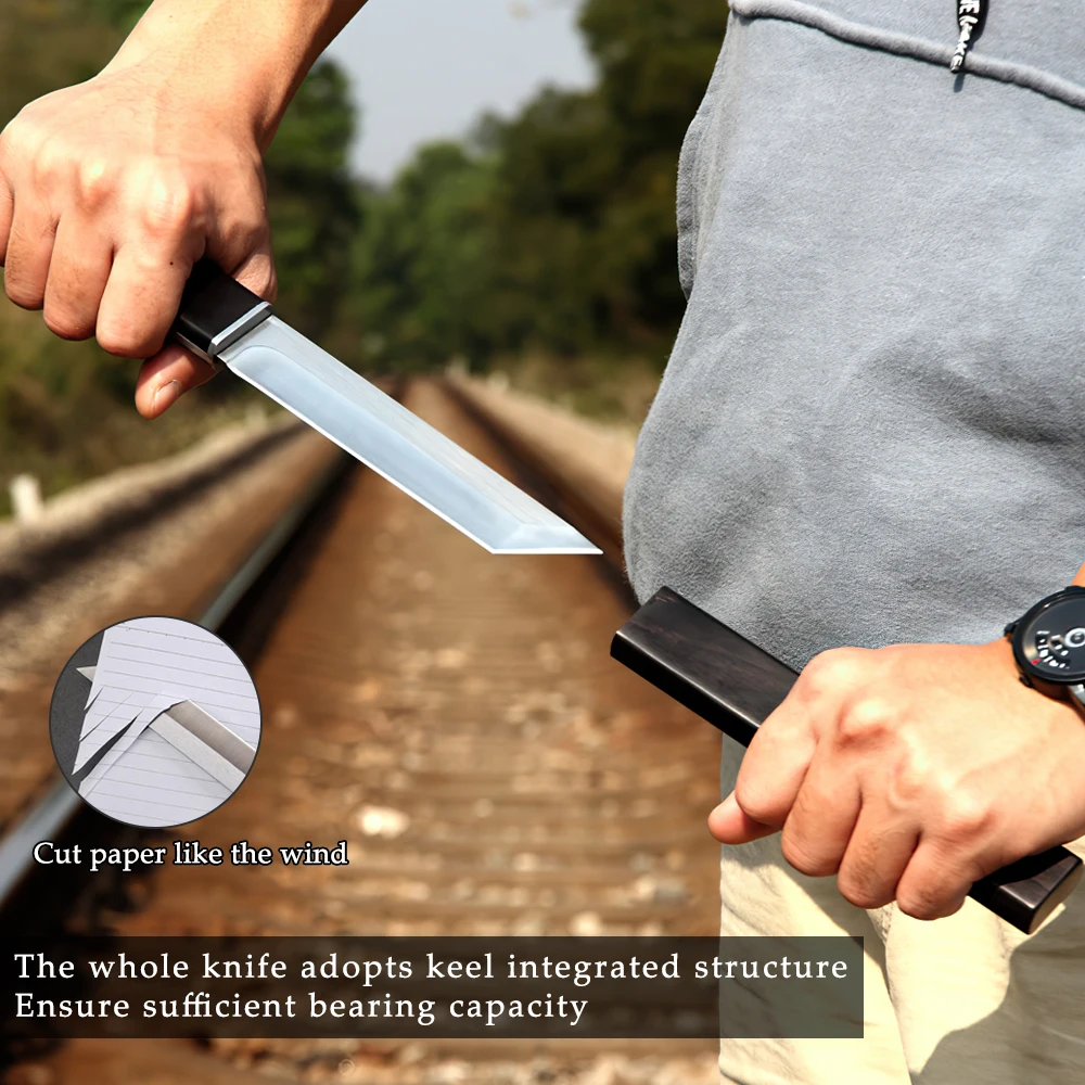 D2 Steel Blade Fixded Knife Japanese Survival Camping Hunting Knife Eumwood Straight Knife Outdoor Tool Knife 60 HRC Hardness
D2 Steel Blade Fixded Knife Japanese Survival Camping Hunting Knife Eumwood Straight Knife Outdoor Tool Knife 60 HRC Hardness